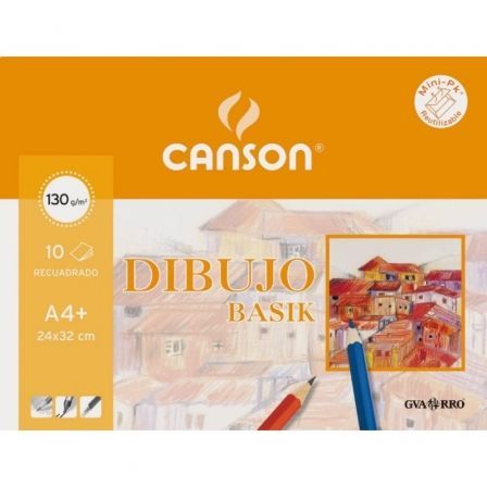 Canson Minipack de Dibujo Basik con Recuadro A4 130 g/m² (12 Hojas)